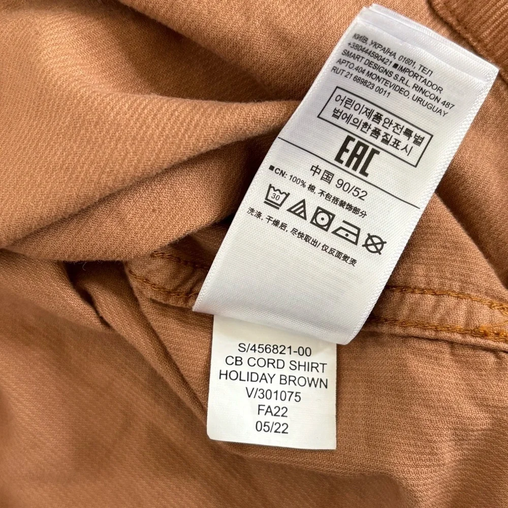 Baby Gap Colorblock L/S Corduroy Button-Up Collared Shirt Size 2T Holiday Brown